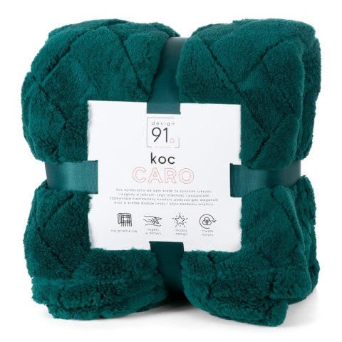 KOC D91 CARO 170 X 210 CM CIEMNOZIELONY