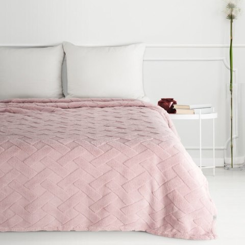 KOC D91 CARO 170 X 210 CM PUDROWY RÓŻ KOC D91 CARO 170 X 210 CM PUDROWY RÓŻ