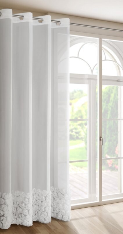 ZASŁONA GOTOWA ROSES 7 140 X 250 CM BIAŁY