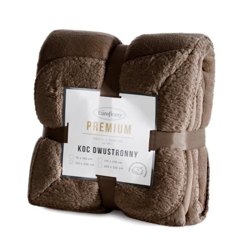 KOC TEDY 170 X 210 CM CIEMNOBRĄZOWY KOC TEDY 170 X 210 CM CIEMNOBRĄZOWY