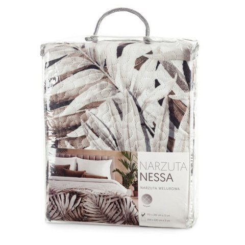 NARZUTA NESSA 200 X 220 CM BEŻOWY NARZUTA NESSA 200 X 220 CM BEŻOWY