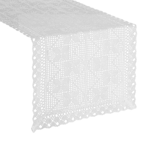 OBRUS MARTHA 40 X 140 CM BIAŁY OBRUS MARTHA 40 X 140 CM BIAŁY