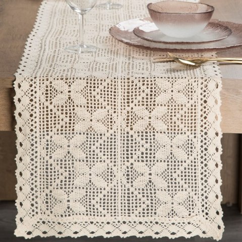 OBRUS MARTHA 40 X 180 CM JASNOBEŻOWY OBRUS MARTHA 40 X 180 CM JASNOBEŻOWY