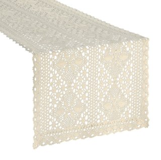 OBRUS MARY 40 X 180 CM JASNOBEŻOWY