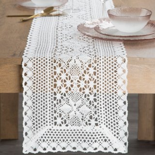 OBRUS MEGGY 32 X 180 CM BIAŁY