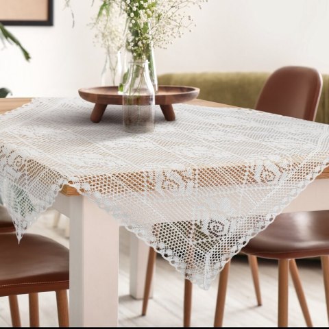 OBRUS ROSALY 85 X 85 CM BIAŁY OBRUS ROSALY 85 X 85 CM BIAŁY