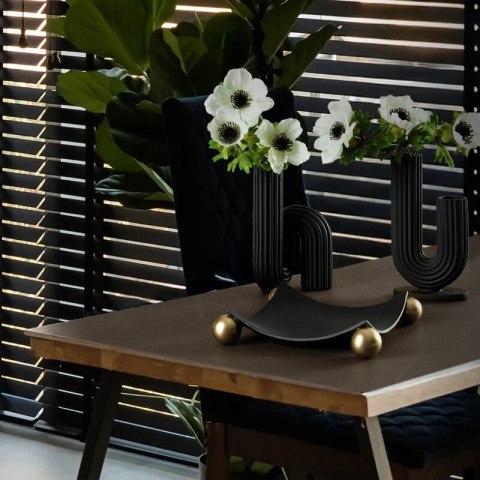 WAZON DEKORACYJNY ERIC (01) 12 X 11 X 20 CM CZARNY WAZON DEKORACYJNY ERIC (01) 12 X 11 X 20 CM CZARNY