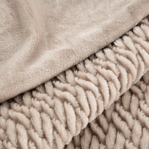 KOC KAYLA 130 X 160 CM BEŻOWY KOC KAYLA 130 X 160 CM BEŻOWY