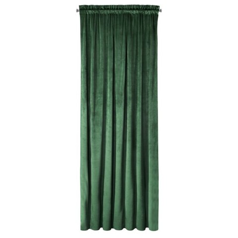 ZASŁONA GOTOWA D91 ROSA NA TAŚMIE 135 X 300 CM CIEMNOZIELONY