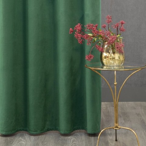 ZASŁONA GOTOWA D91 ROSA NA TAŚMIE 135 X 300 CM CIEMNOZIELONY