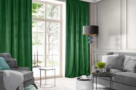 ZASŁONA GOTOWA D91 ROSA NA TAŚMIE 135 X 300 CM CIEMNOZIELONY