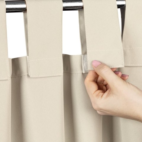 ZASŁONA GOTOWA GARDEN NA SZELKACH 155 X 260 CM JASNOBEŻOWY ZASŁONA GOTOWA GARDEN NA SZELKACH 155 X 260 CM JASNOBEŻOWY