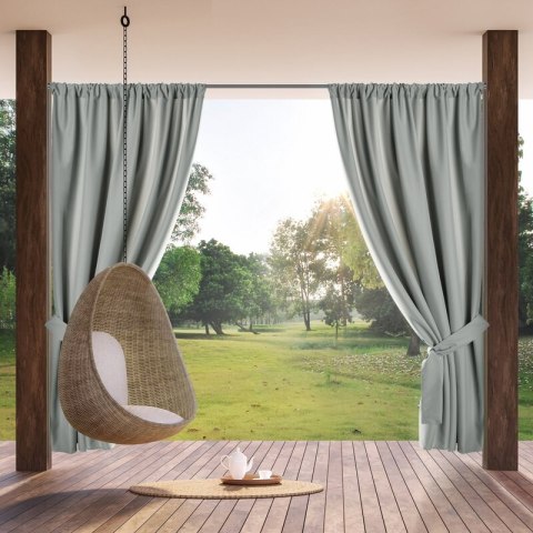 ZASŁONA GOTOWA GARDEN NA TAŚMIE 155 X 200 CM SREBRNY ZASŁONA GOTOWA GARDEN NA TAŚMIE 155 X 200 CM SREBRNY