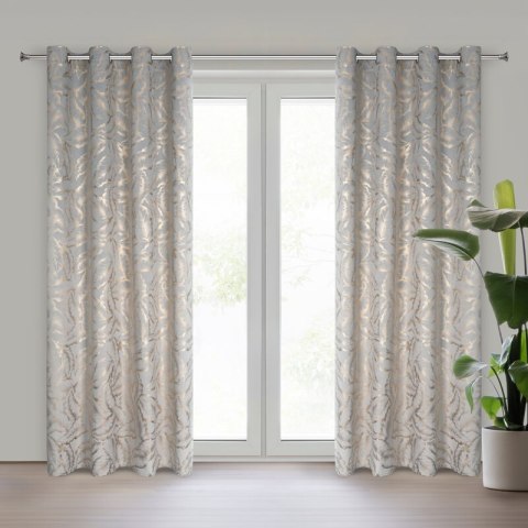 ZASŁONA GOTOWA MILENA 140 X 250 CM SREBRNY ZASŁONA GOTOWA MILENA 140 X 250 CM SREBRNY