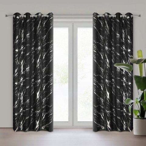 ZASŁONA GOTOWA LANI 140 X 250 CM CZARNY ZASŁONA GOTOWA LANI 140 X 250 CM CZARNY