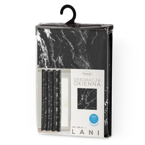 ZASŁONA GOTOWA LANI 140 X 250 CM CZARNY ZASŁONA GOTOWA LANI 140 X 250 CM CZARNY
