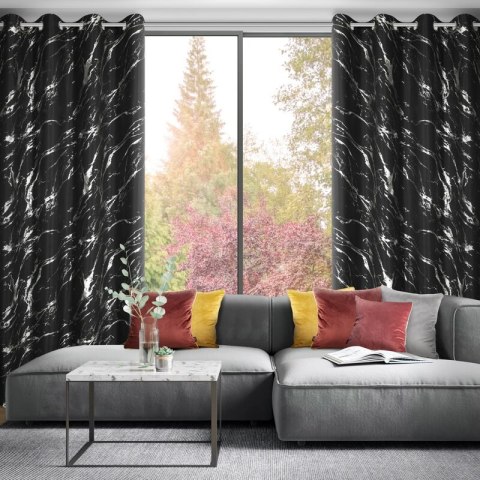 ZASŁONA GOTOWA LANI 140 X 250 CM CZARNY ZASŁONA GOTOWA LANI 140 X 250 CM CZARNY