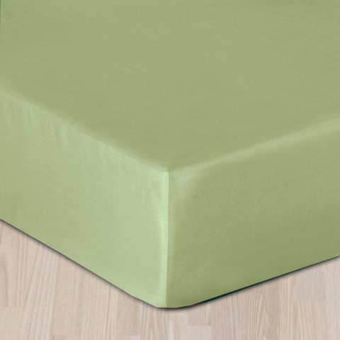 Prześcieradło satyna bawełniana z gumką oliwka 70006/200x220 Prześcieradło satyna bawełniana z gumką oliwka 70006/200x220