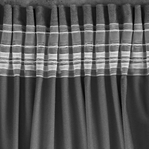 ZASŁONA GOTOWA D91 ROSA NA TAŚMIE 140 X 270 CM CZARNY