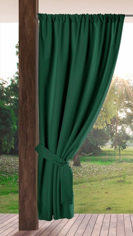 ZASŁONA GOTOWA GARDEN NA TAŚMIE 155 X 200 CM CIEMNOZIELONY ZASŁONA GOTOWA GARDEN NA TAŚMIE 155 X 200 CM CIEMNOZIELONY