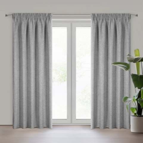 ZASŁONA GOTOWA JULA2 NA TAŚMIE 140 X 270 CM SREBRNY ZASŁONA GOTOWA JULA2 NA TAŚMIE 140 X 270 CM SREBRNY