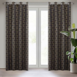 ZASŁONA GOTOWA KAJA 135 X 250 CM CZARNY
