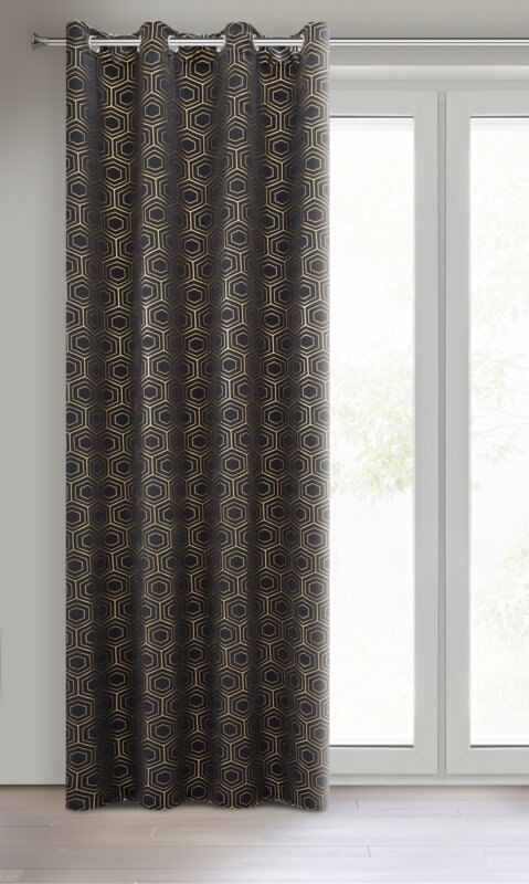 ZASŁONA GOTOWA KAJA 135 X 250 CM CZARNY ZASŁONA GOTOWA KAJA 135 X 250 CM CZARNY
