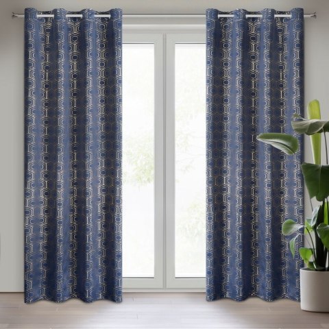 ZASŁONA GOTOWA KAJA 135 X 250 CM GRANATOWY