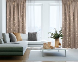 ZASŁONA GOTOWA MOLLY NA TAŚMIE 140 X 270 CM BRĄZOWY