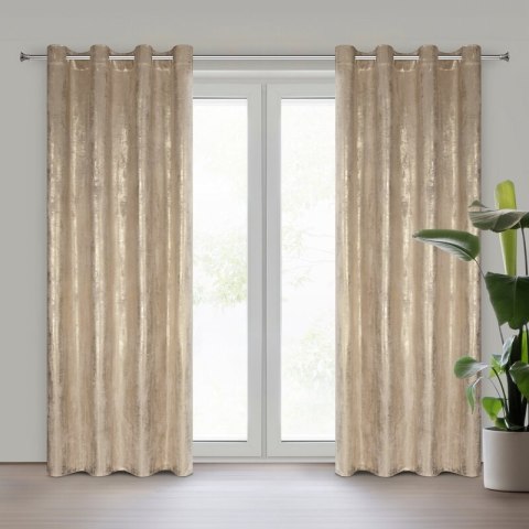 ZASŁONA GOTOWA RENIA 140 X 250 CM BEŻOWY ZASŁONA GOTOWA RENIA 140 X 250 CM BEŻOWY