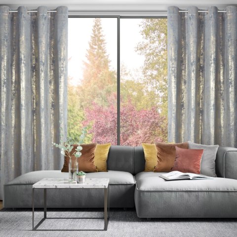 ZASŁONA GOTOWA RENIA 140 X 250 CM SREBRNY ZASŁONA GOTOWA RENIA 140 X 250 CM SREBRNY