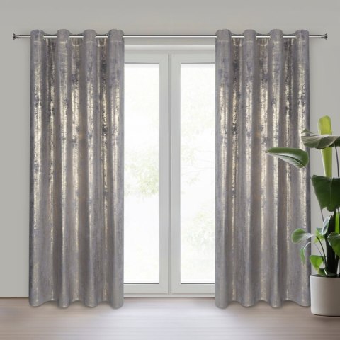 ZASŁONA GOTOWA RENIA 140 X 250 CM STALOWY ZASŁONA GOTOWA RENIA 140 X 250 CM STALOWY