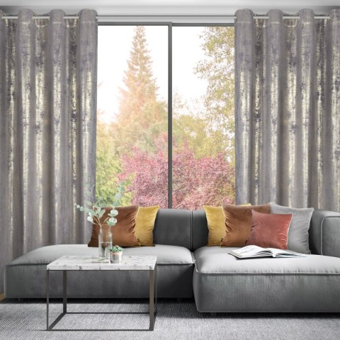 ZASŁONA GOTOWA RENIA 140 X 250 CM STALOWY ZASŁONA GOTOWA RENIA 140 X 250 CM STALOWY
