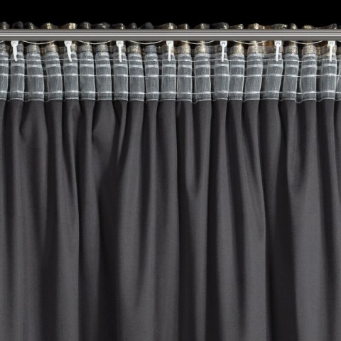 ZASŁONA GOTOWA RENIA NA TAŚMIE 140 X 270 CM CZARNY ZASŁONA GOTOWA RENIA NA TAŚMIE 140 X 270 CM CZARNY