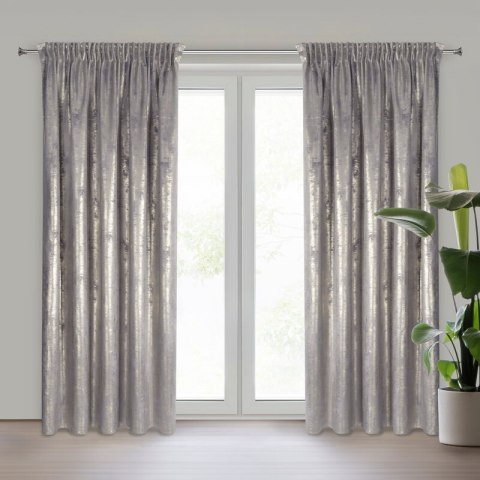 ZASŁONA GOTOWA RENIA NA TAŚMIE 140 X 270 CM STALOWY ZASŁONA GOTOWA RENIA NA TAŚMIE 140 X 270 CM STALOWY