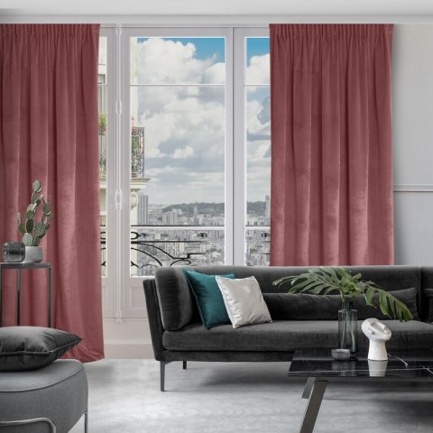 ZASŁONA GOTOWA D91 ROSA NA TAŚMIE 140 X 270 CM CIEMNORÓŻOWY ZASŁONA GOTOWA D91 ROSA NA TAŚMIE 140 X 270 CM CIEMNORÓŻOWY