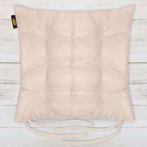 PODUSZKA NA KRZESŁO "ADA" 40 X 40 X 6 CM CIEMNOKREMOWY