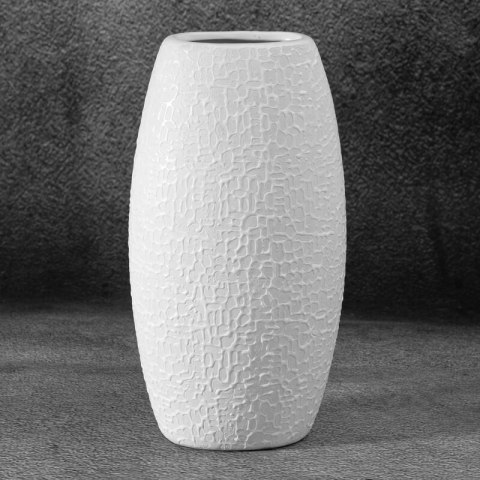 WAZON DEKORACYJNY RISO 13 X 9 X 25 CM BIAŁY WAZON DEKORACYJNY RISO 13 X 9 X 25 CM BIAŁY