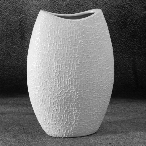 WAZON DEKORACYJNY RISO 18 X 9 X 26 CM BIAŁY WAZON DEKORACYJNY RISO 18 X 9 X 26 CM BIAŁY