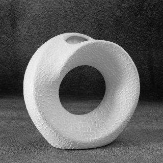 WAZON DEKORACYJNY RISO 19 X 7 X 18 CM BIAŁY