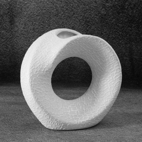 WAZON DEKORACYJNY RISO 19 X 7 X 18 CM BIAŁY WAZON DEKORACYJNY RISO 19 X 7 X 18 CM BIAŁY