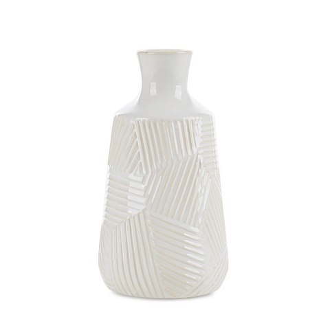 WAZON DEKORACYJNY ROMINA (01) O 13 X 23 CM KREMOWY WAZON DEKORACYJNY ROMINA (01) O 13 X 23 CM KREMOWY