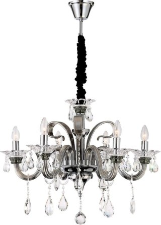 LAMPA GLITTER (02) FI 70 X 52 CM SREBRNY