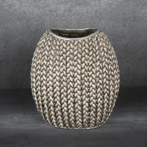 WAZON DEKORACYJNY MOLI 18 X 12 X 20 CM SREBRNY WAZON DEKORACYJNY MOLI 18 X 12 X 20 CM SREBRNY