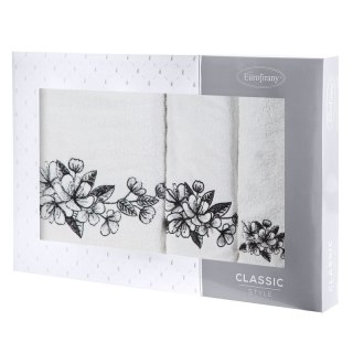 KOMPLET RĘCZNIKÓW 3 56 X 36 X 7 CM BIAŁY