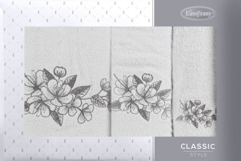 KOMPLET RĘCZNIKÓW 3 56 X 36 X 7 CM SREBRNY KOMPLET RĘCZNIKÓW 3 56 X 36 X 7 CM SREBRNY