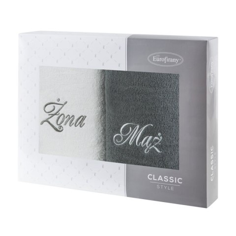 KOMPLET RĘCZNIKÓW MĄŻ ŻONA 47 X 37 X 7 CM BIAŁY KOMPLET RĘCZNIKÓW MĄŻ ŻONA 47 X 37 X 7 CM BIAŁY