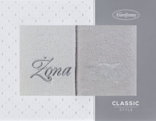 KOMPLET RĘCZNIKÓW MĄŻ ŻONA 47 X 37 X 7 CM BIAŁY