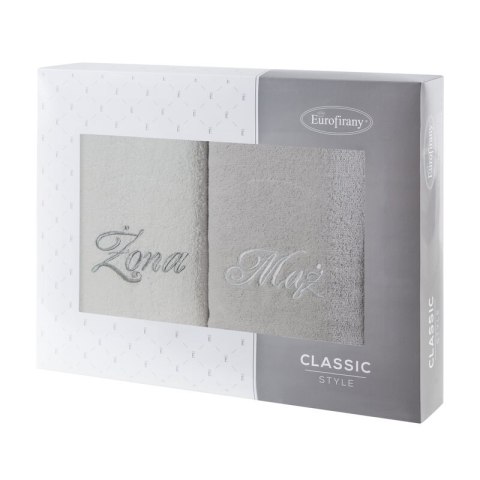 KOMPLET RĘCZNIKÓW MĄŻ ŻONA 47 X 37 X 7 CM BIAŁY KOMPLET RĘCZNIKÓW MĄŻ ŻONA 47 X 37 X 7 CM BIAŁY