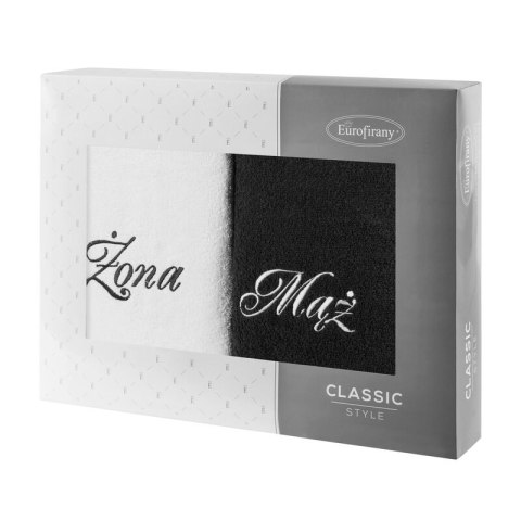 KOMPLET RĘCZNIKÓW MĄŻ ŻONA 47 X 37 X 7 CM BIAŁY KOMPLET RĘCZNIKÓW MĄŻ ŻONA 47 X 37 X 7 CM BIAŁY